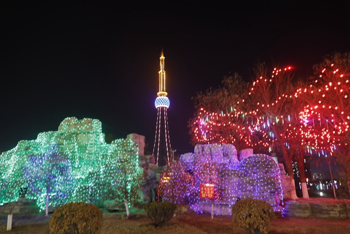 流光溢彩过大年阳信县城夜景靓了