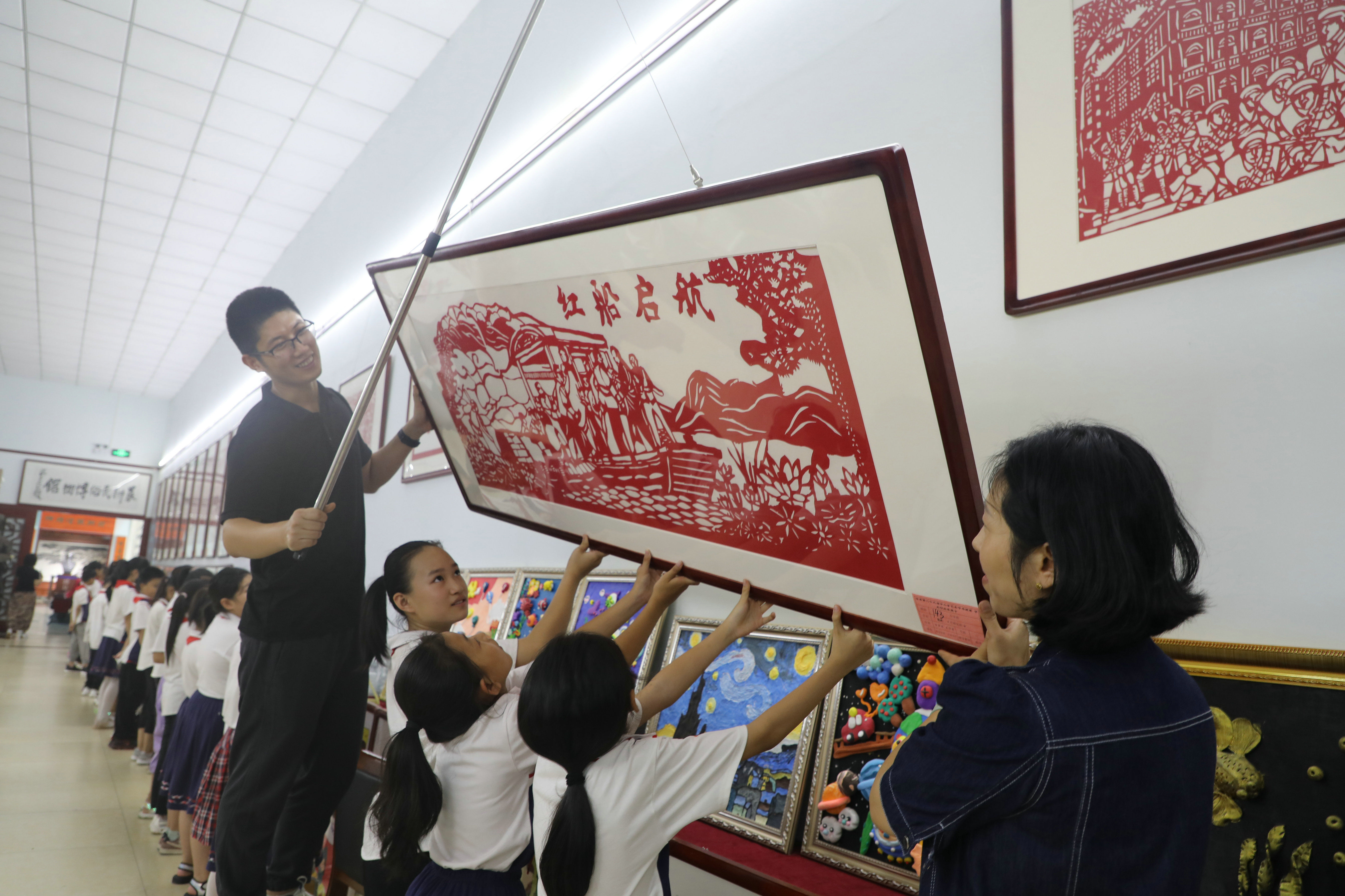 阳信县中小学生艺术作品展开展