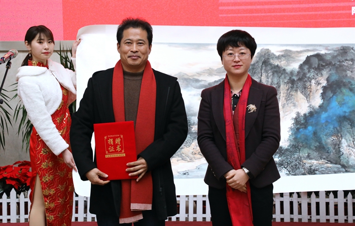 "唤醒绿水青山"喜迎新春佳节周宝全中国画作品展在阳信举行