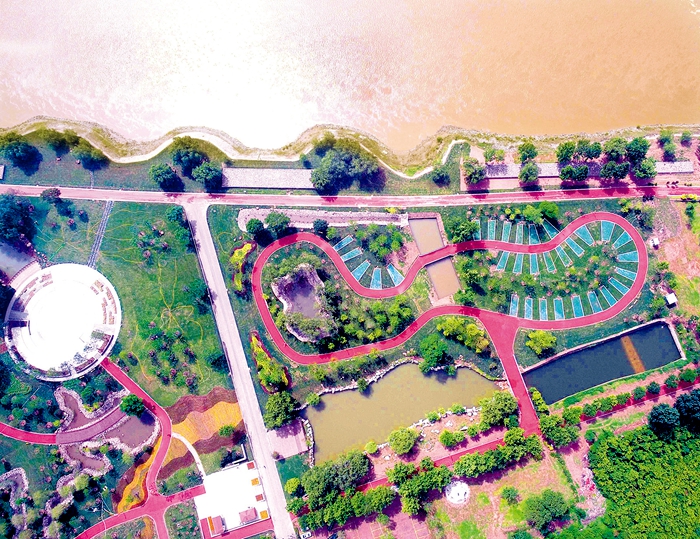 黄河之星生态公园成为市民休闲打卡地.